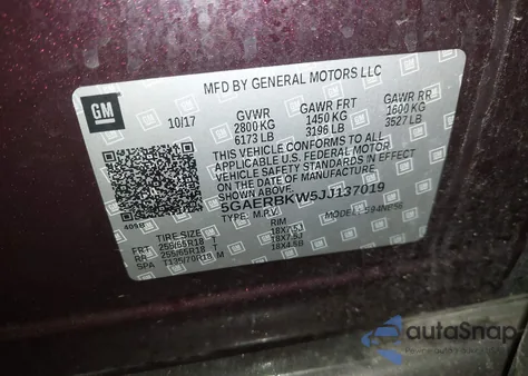 2018 Buick Enclave Essence z USA, uszkodzony, nr VIN 5GAERBKW5JJ137019